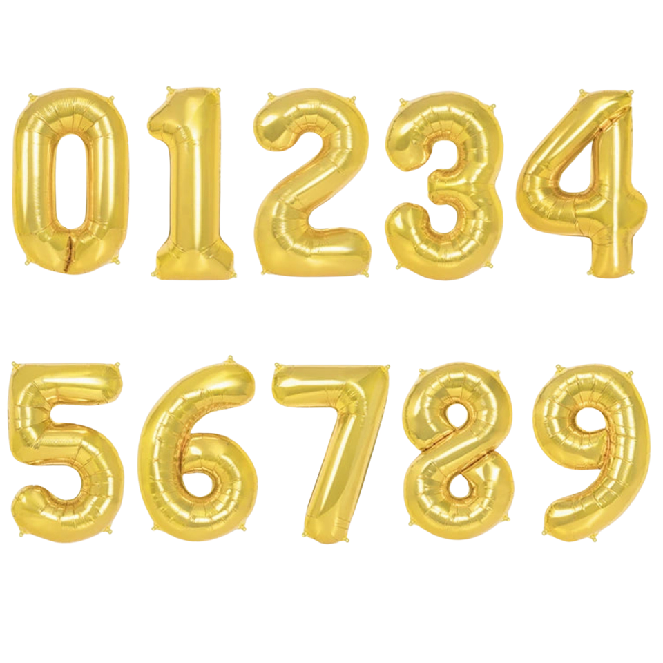 Globo Número Dorado 100cm 1