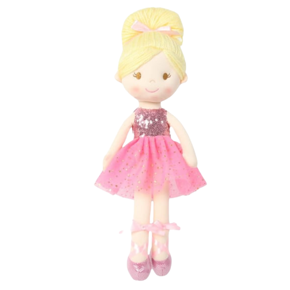 Muñeca de Trapo de Apego Rosada 1