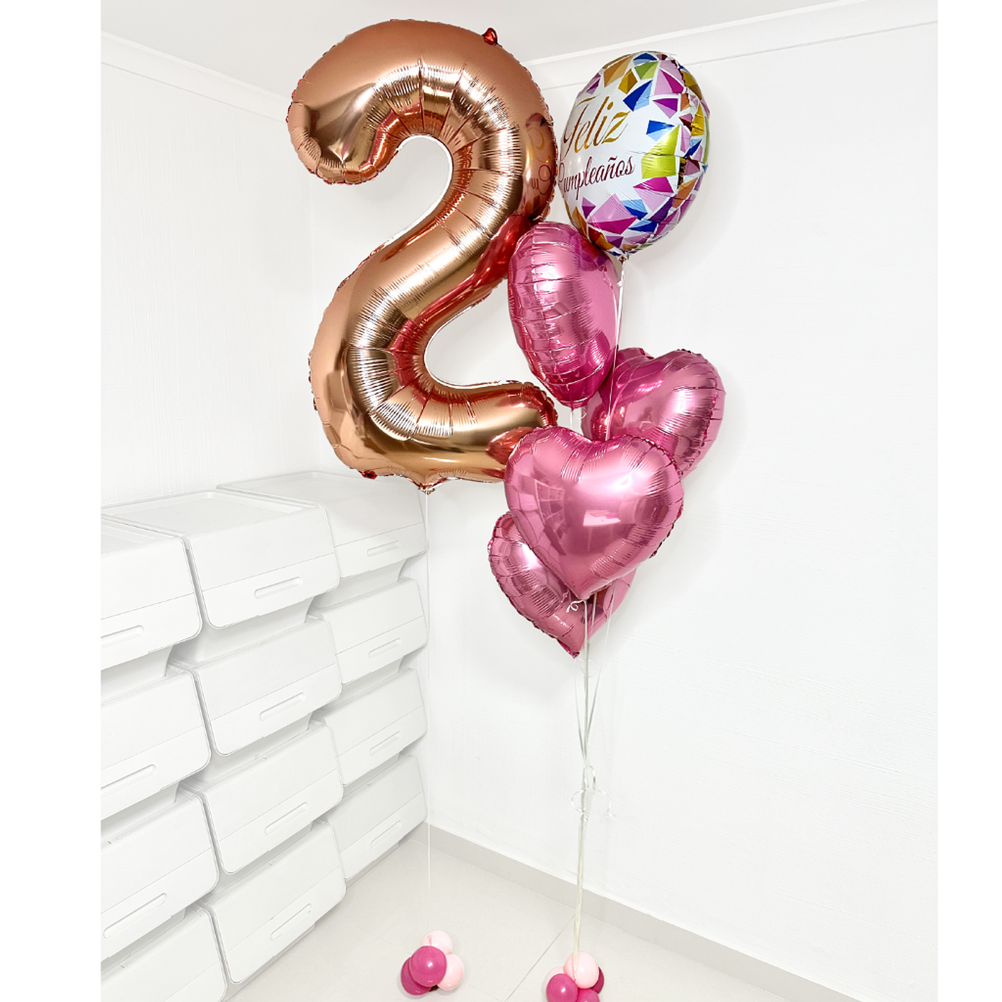 Globo Número con Helio + Racimo 5 Globos  1