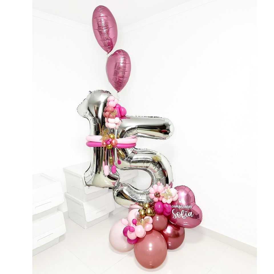 Bouquet de globos 15 Cumpleaños 1