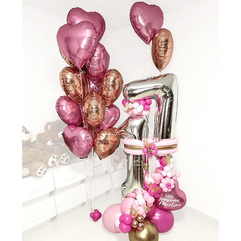 Bouquets de Globos + Racimo de 10 Globos con Helio