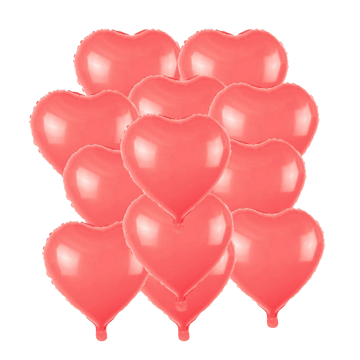 12 Globos Corazón Rosado Pastel 18pulgadas 1