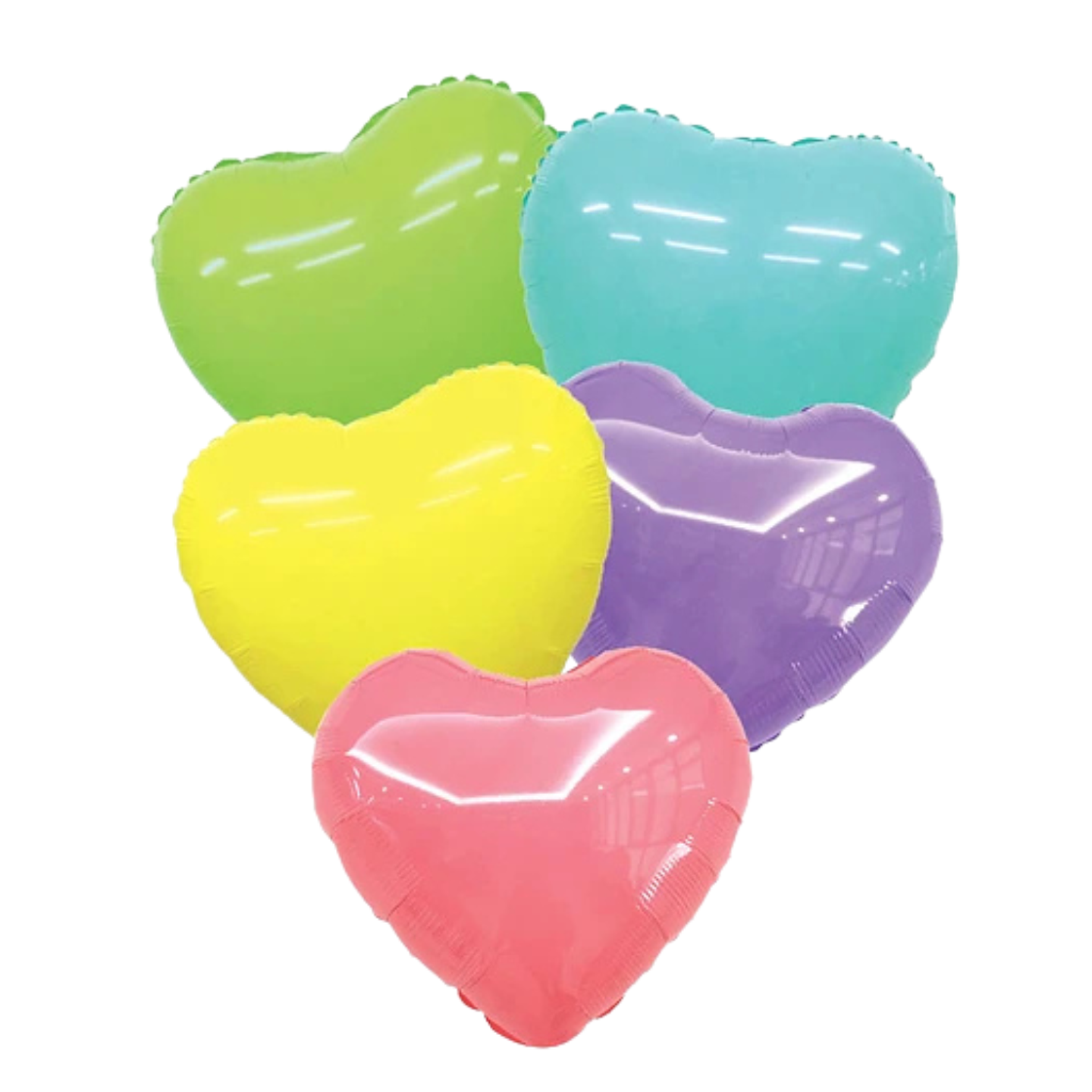 5 Globos Corazón Colores Pastel 18pulgadas 1
