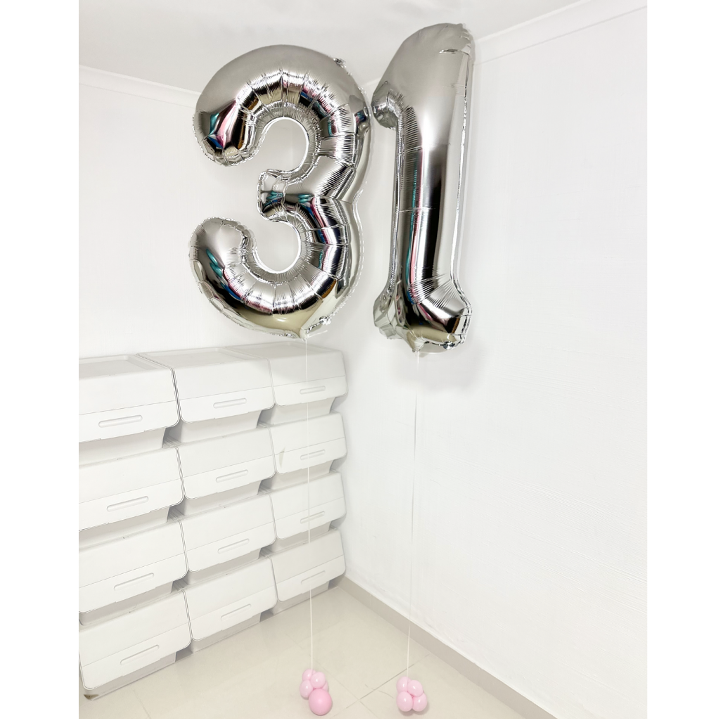 Pack 2 Globos Metálicos Número con Helio 100cm 2