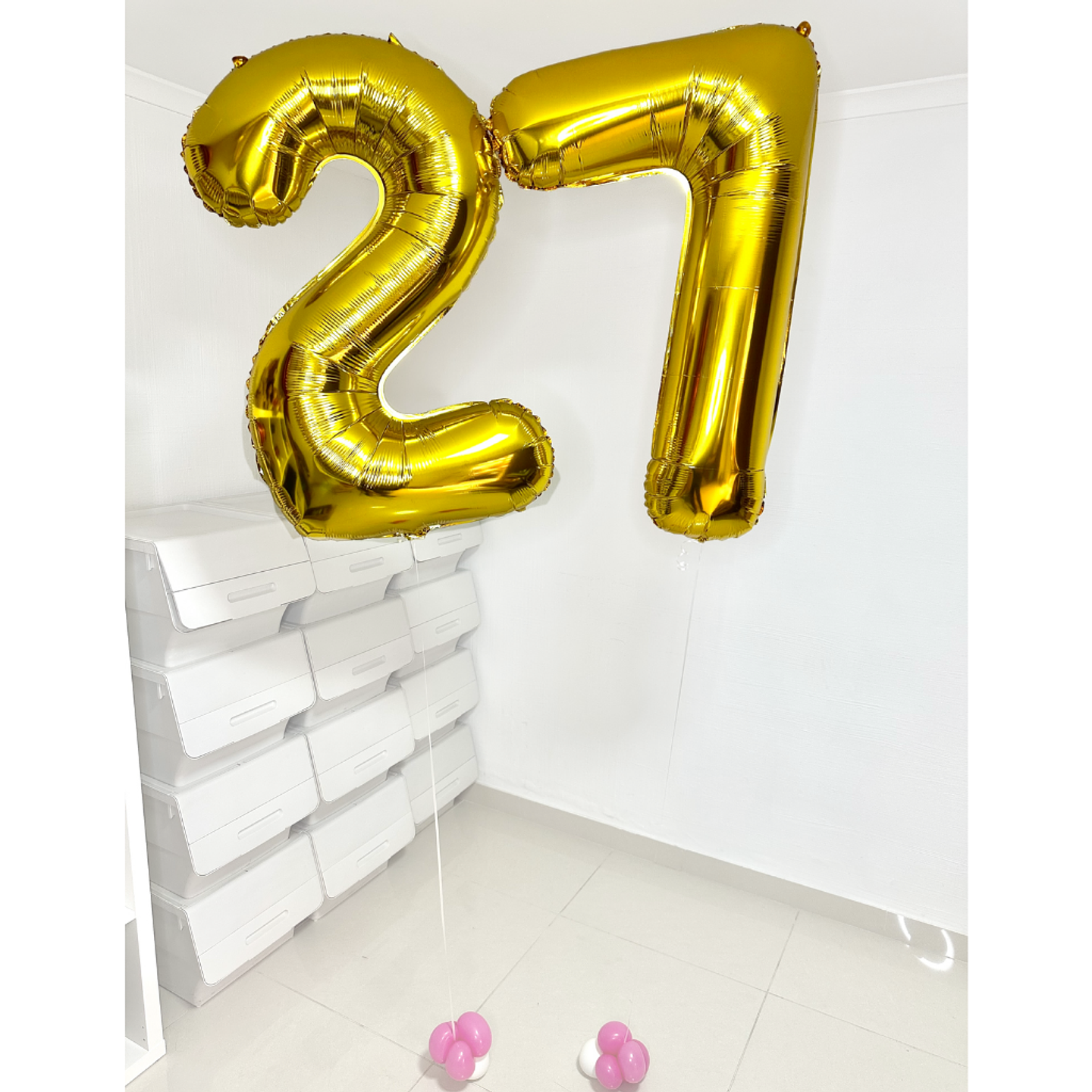 Pack 2 Globos Metálicos Número con Helio 100cm 3