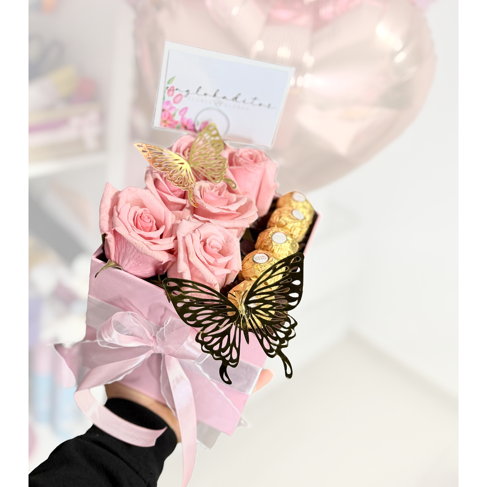 Caja 6 Rosas y 5 Bombones 1