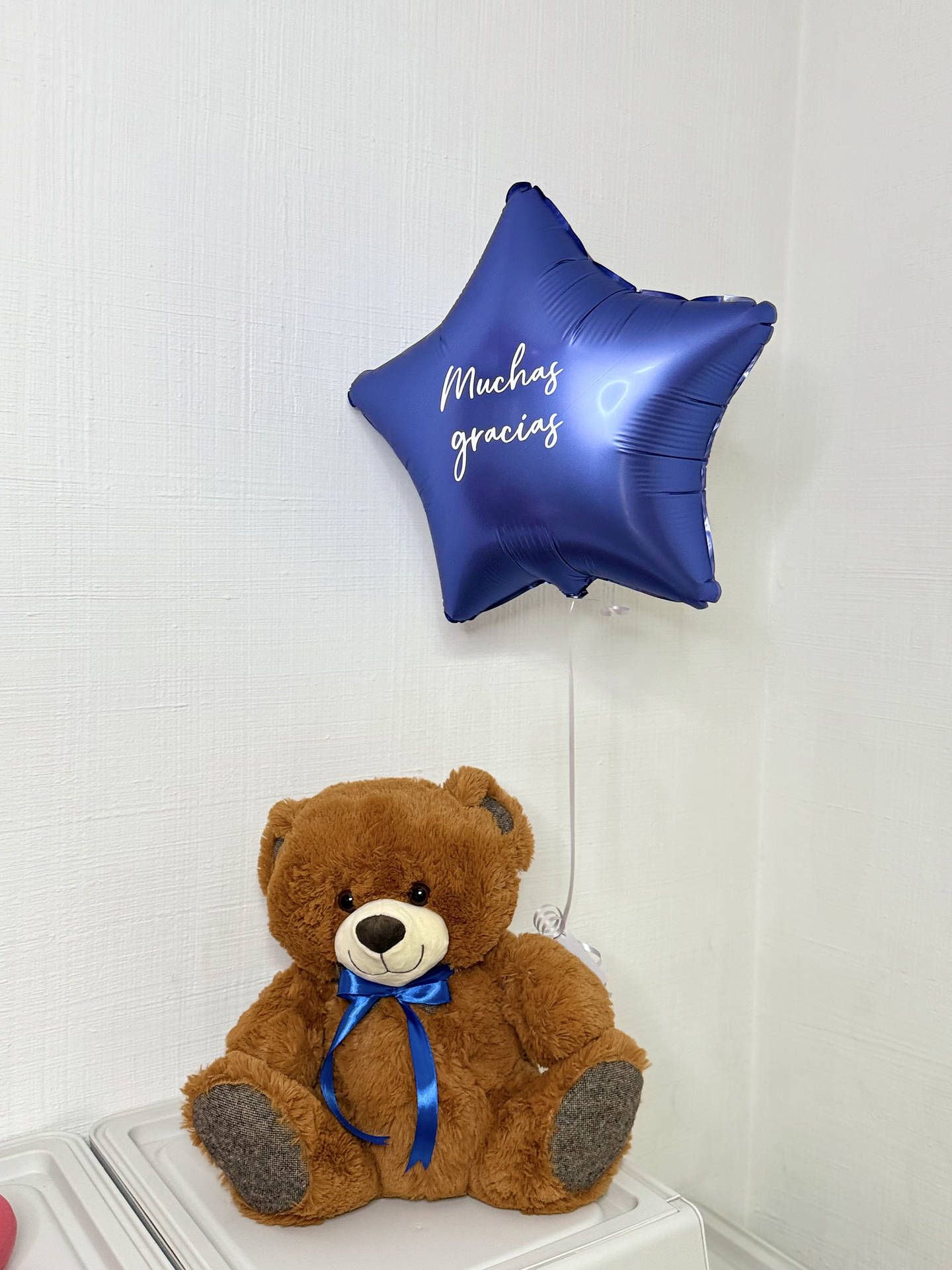 Oso peluche 45cm más globo con helio 2