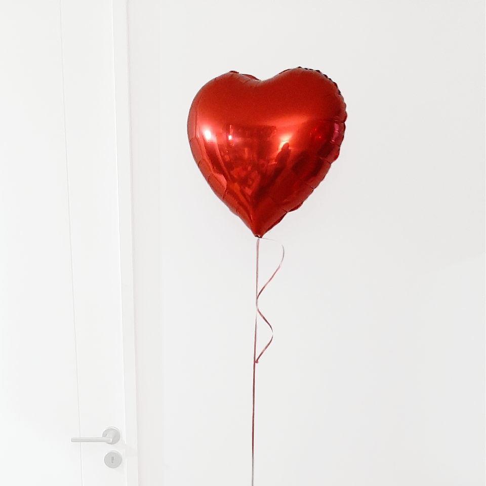 Globo Foil Metálico Corazón 45cm 18''  1