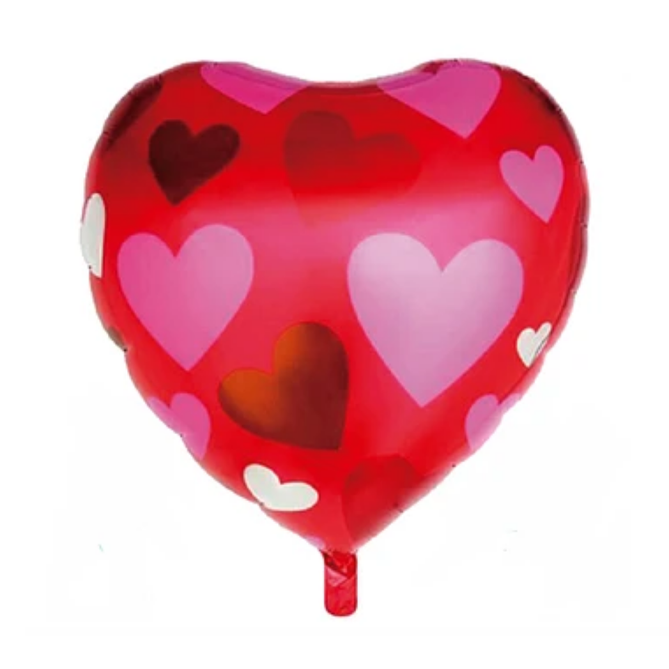 Globo Foil Metálico Corazón 22