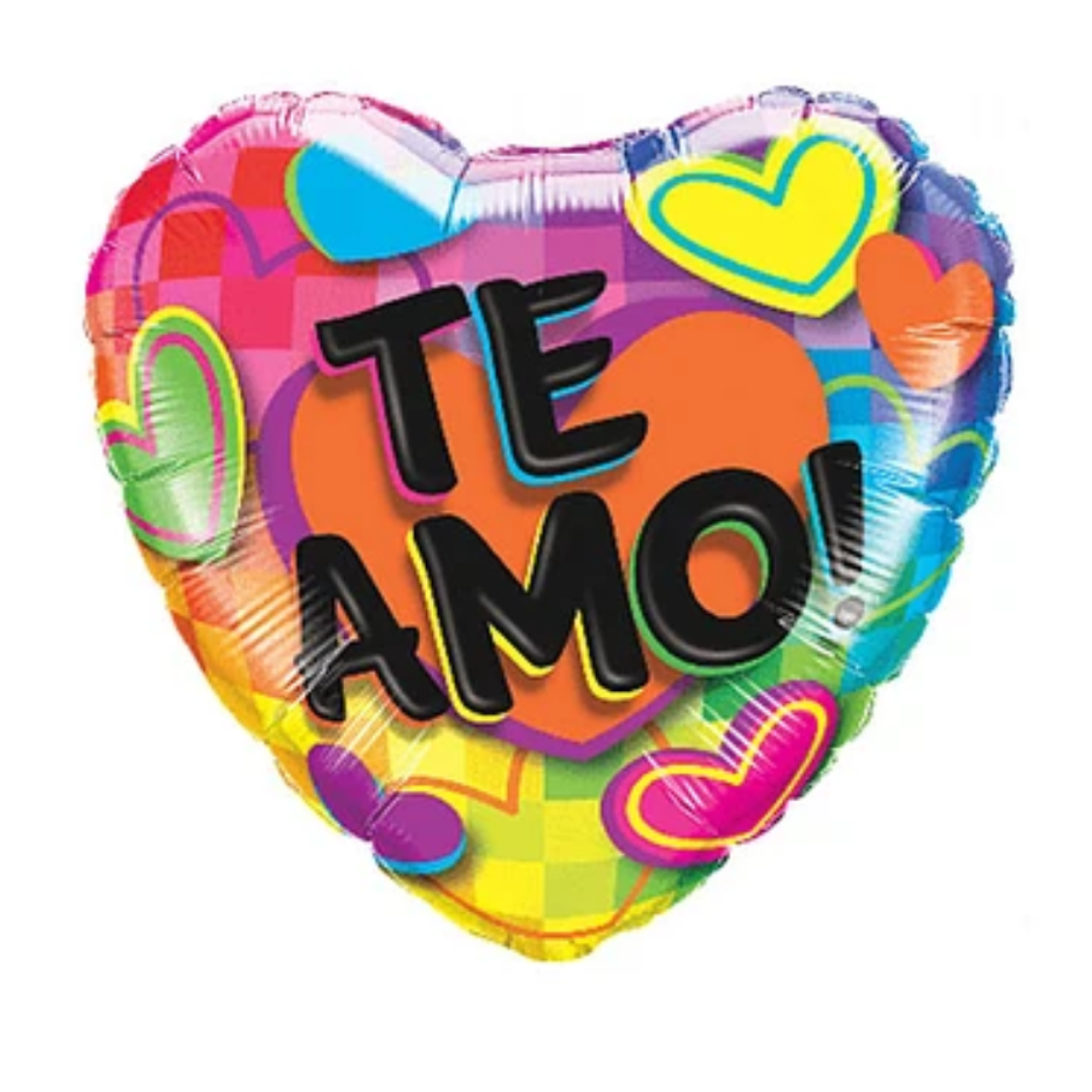 Globo Foil Metálico Corazón Te amo colores 45cm 18