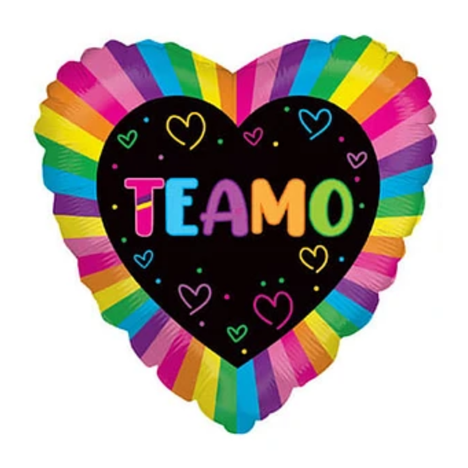 Globo Foil Metálico Corazón Te amo 45cm 18