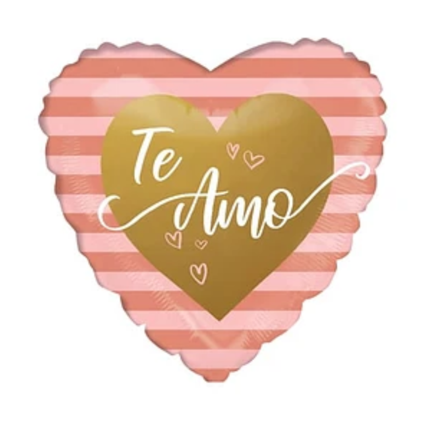 Globo Foil Metálico Corazón Rosa Te amo 45cm 18