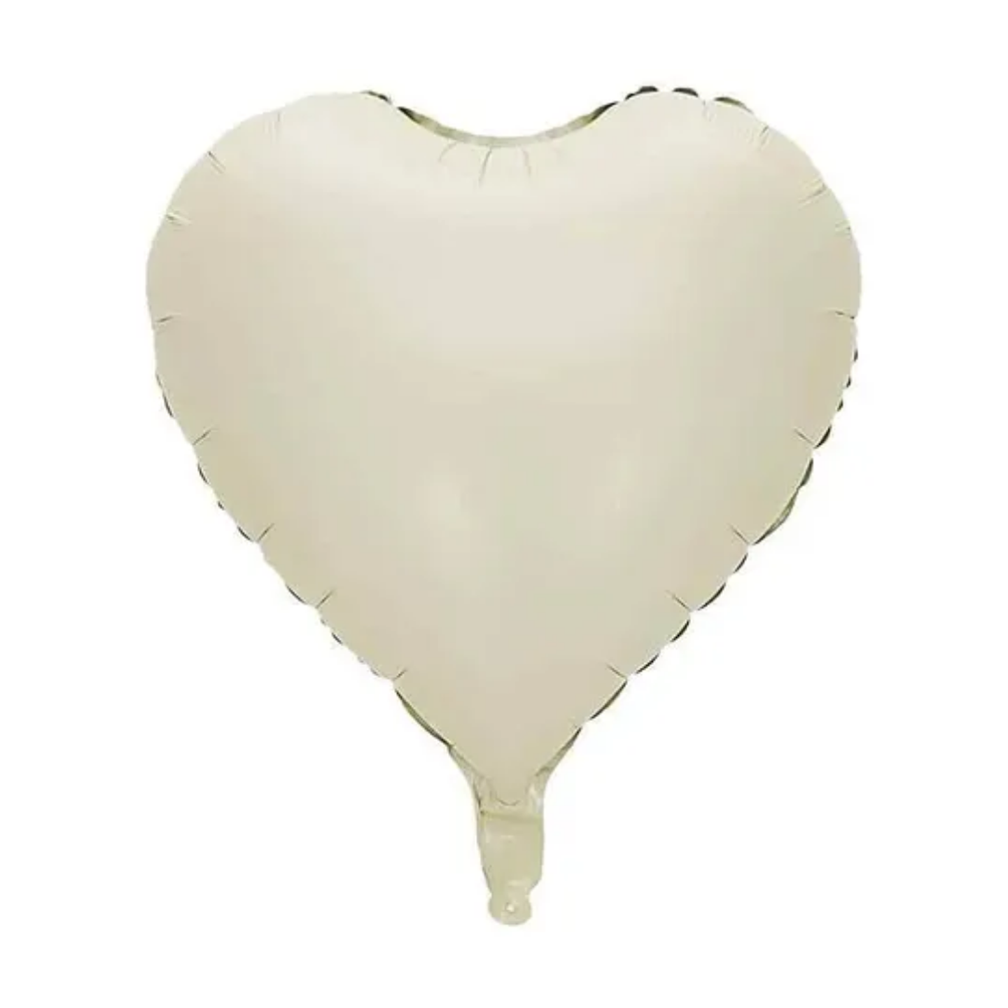 Globo Foil Metálico Corazón Crema 45cm 18