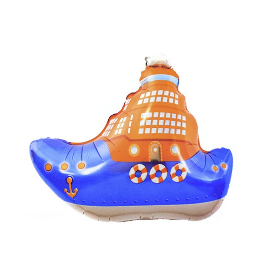 Globo Foil Metálico Barco Grande con Helio 82cm 1
