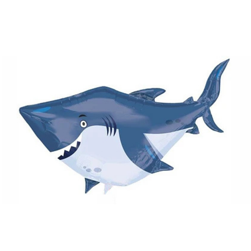 Globo Foil Metálico Tiburón con Helio 96cm 1