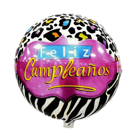 Globo Foil Feliz cumpleaños 45cm 18"con helio