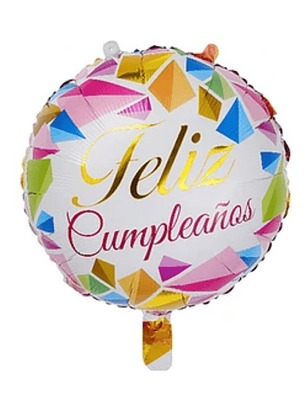 Globo Foil Redondo Feliz Cumpleaños 18