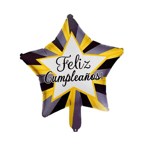 Globo Foil Metálico Estrella 45cm 18" con helio