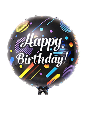 Globo Foil Metálico Happy Birthday 18