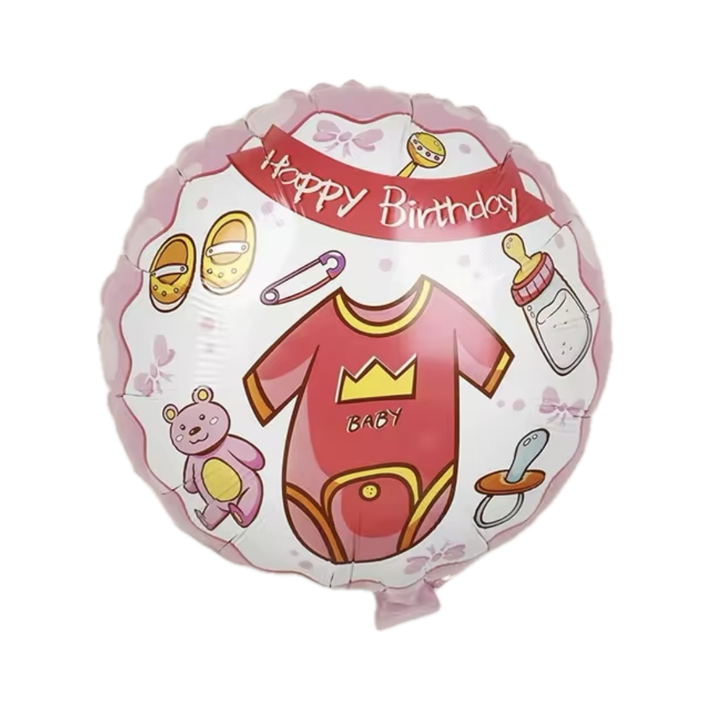 Globo Foil Metálico Happy Birthday Niña 45cm 18