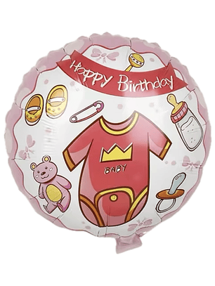 Globo Foil Metálico Happy Birthday Niña 18