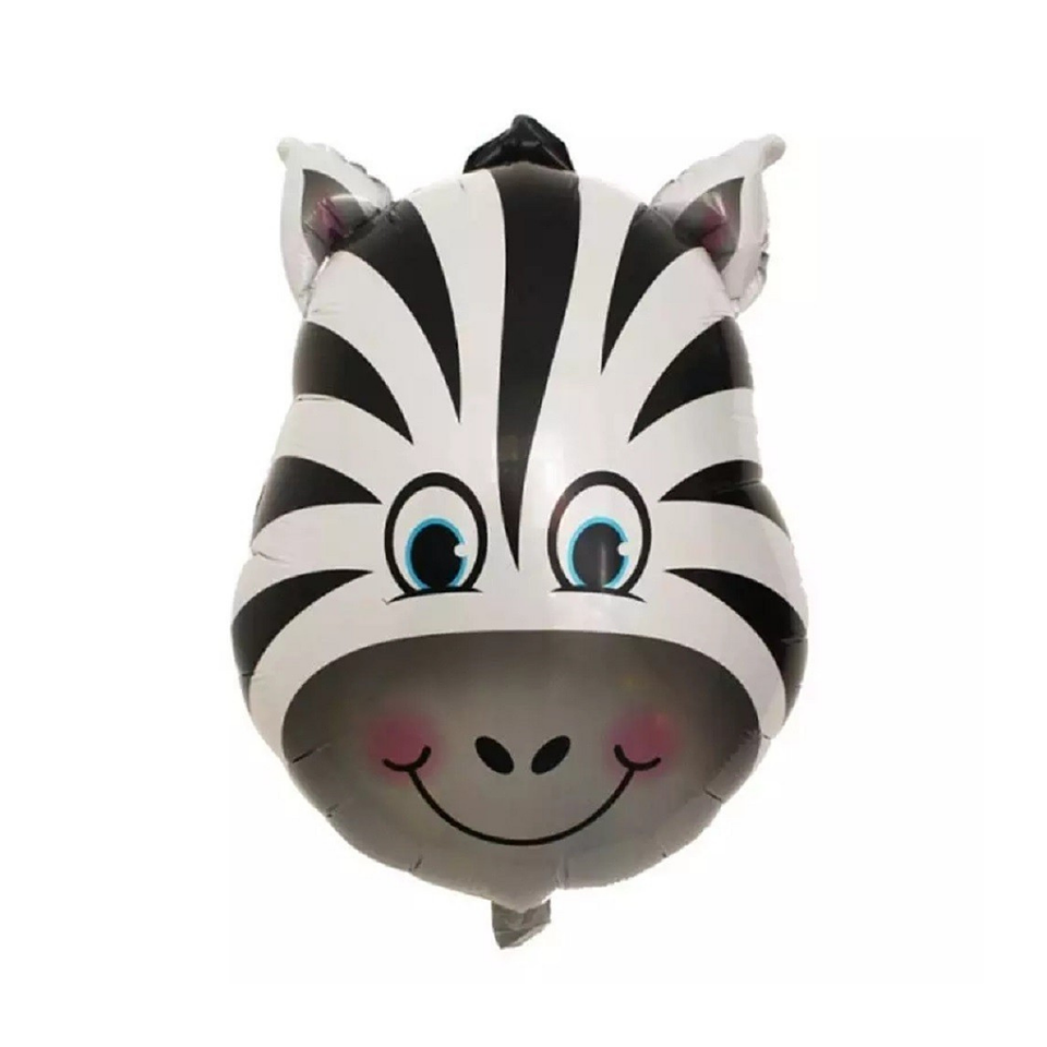 Globo Foil Metálico Cebra 59x43cm con Helio 1