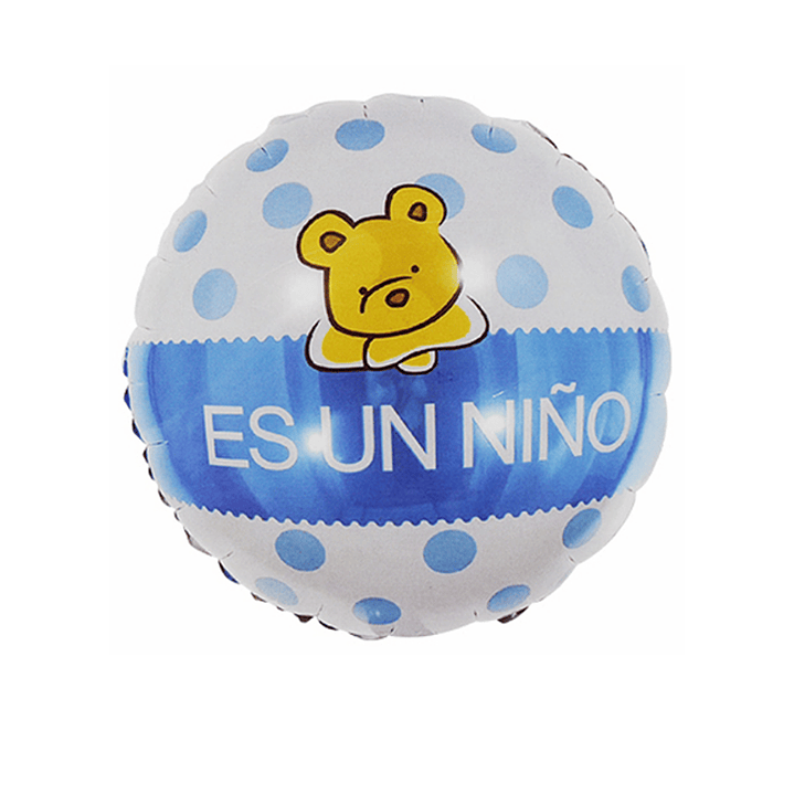 Globo Foil Metálico Redondo Es un Niño 45cm con Helio 1