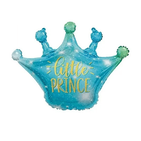 Globo Foil Metálico Corona Little Prince Niño 76cm con Helio