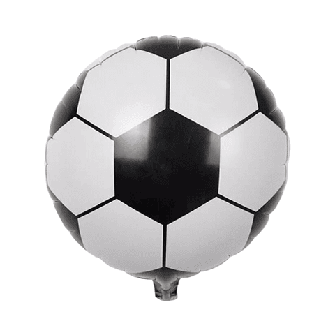 Globo Foil Metálico Pelota de Futbol 18" con Helio