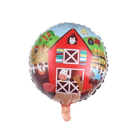 Globo Foil Metálico Animales de la Granja 18" con Helio