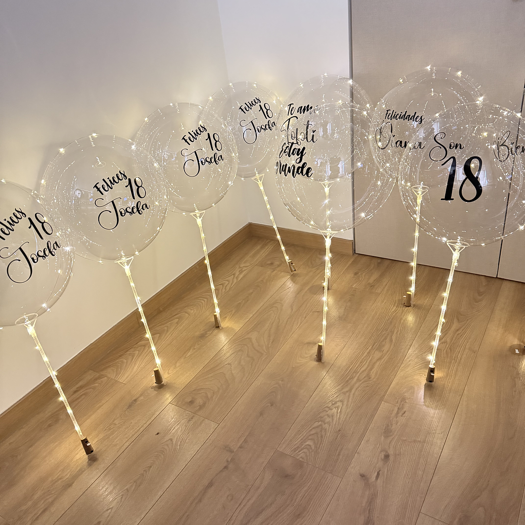 Globo burbuja Led Personalizado con Varilla  2