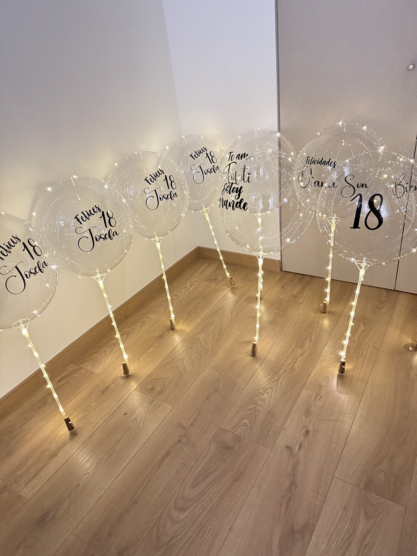 Globo burbuja Led Personalizado con Varilla  2