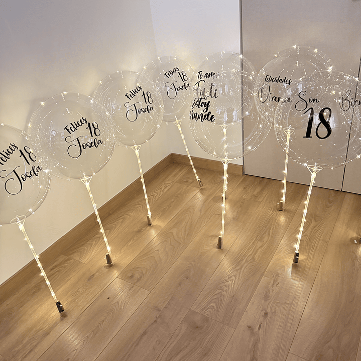 Globo burbuja Led Personalizado con Varilla  2