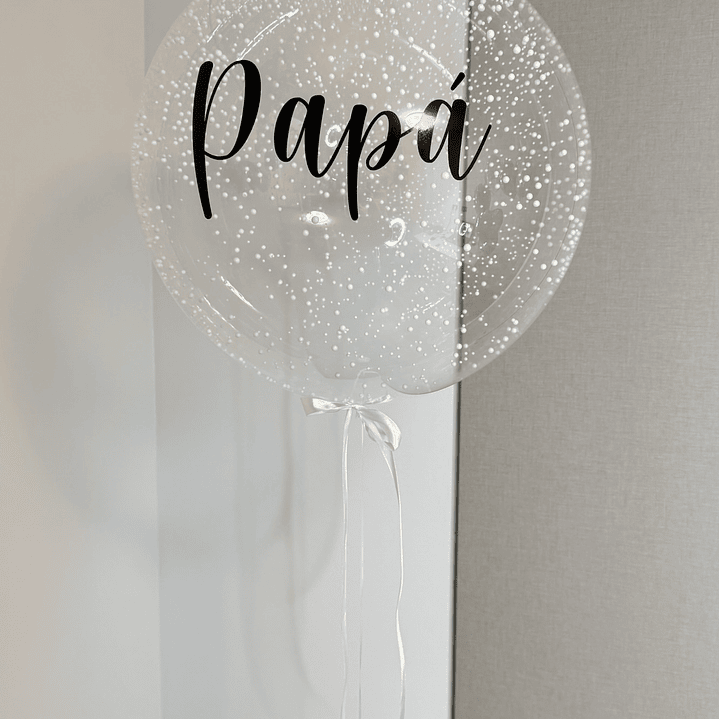 Globo burbuja con Bolitas Plumavit con Helio  1