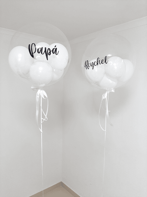 Globo Burbuja con globos adentro con Helio