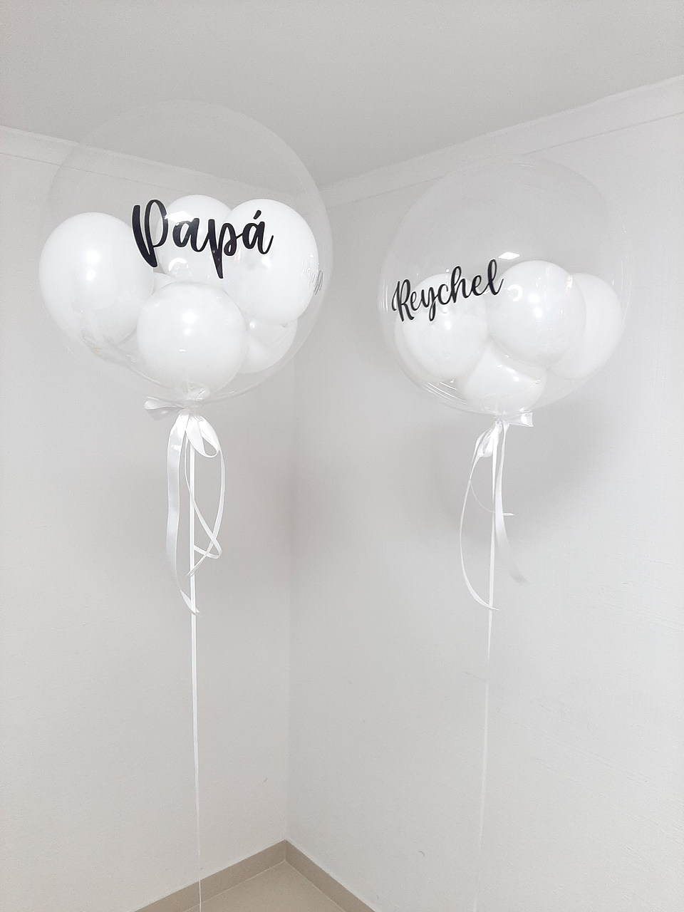 Globo Burbuja con globos adentro con Helio 1