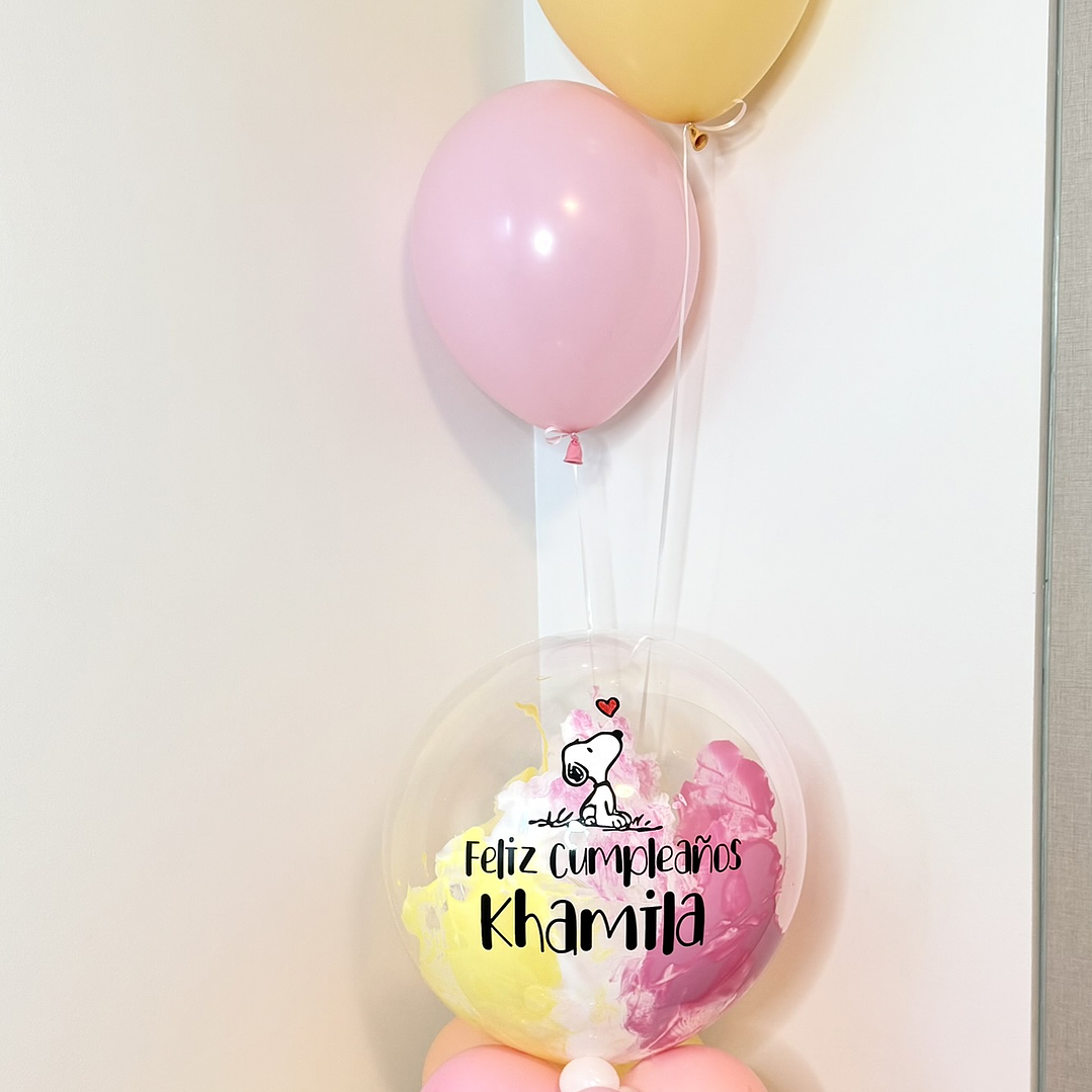 Bouquet de Mesa Personalizado con 2 globos helio 1