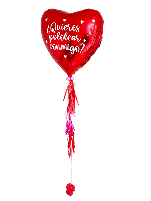 Globo Foil Metálico Corazón 31
