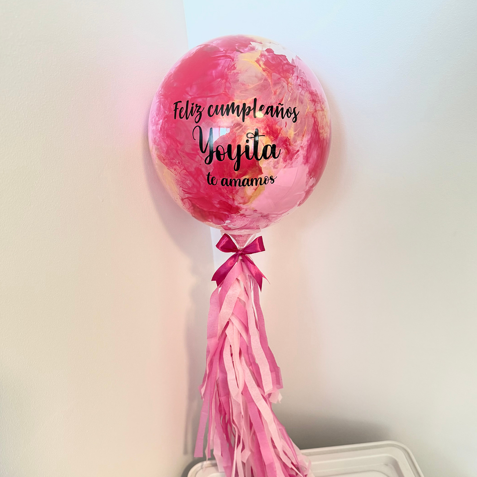 Globo Burbuja Personalizado 25cm con Varilla 1