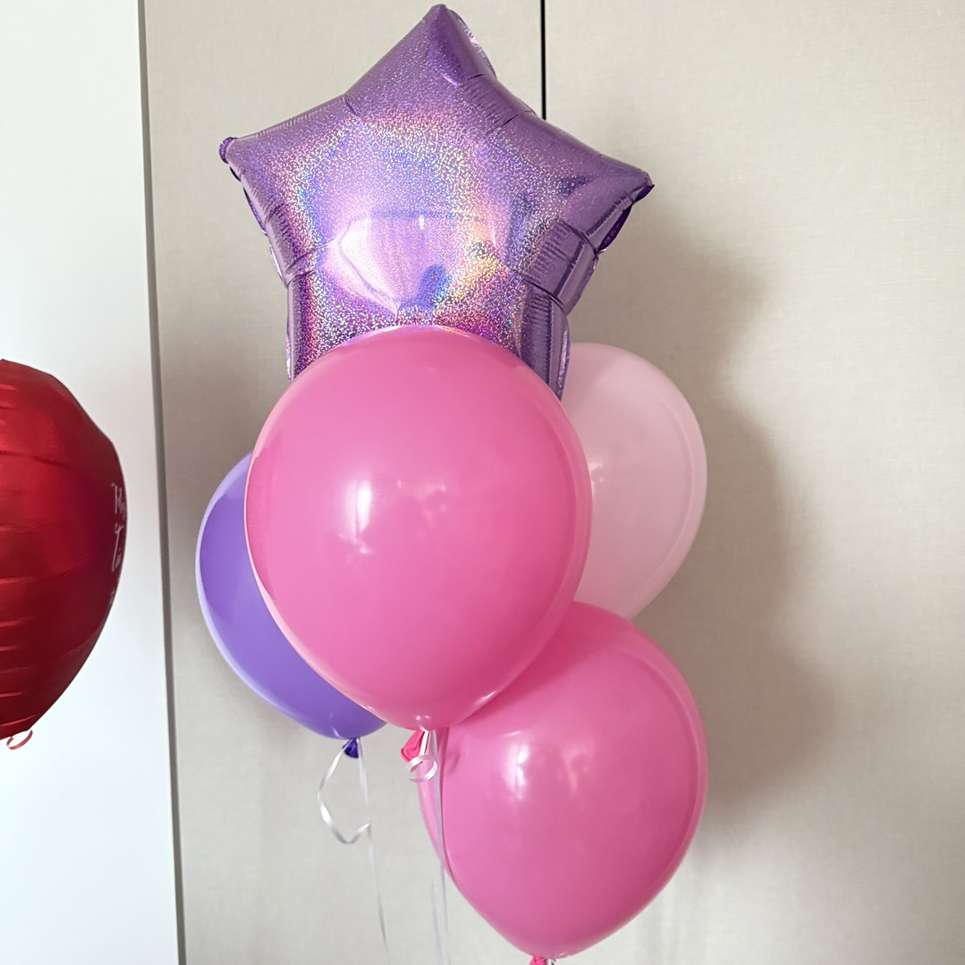 Globo Látex Fucsia 30cm con Helio 2