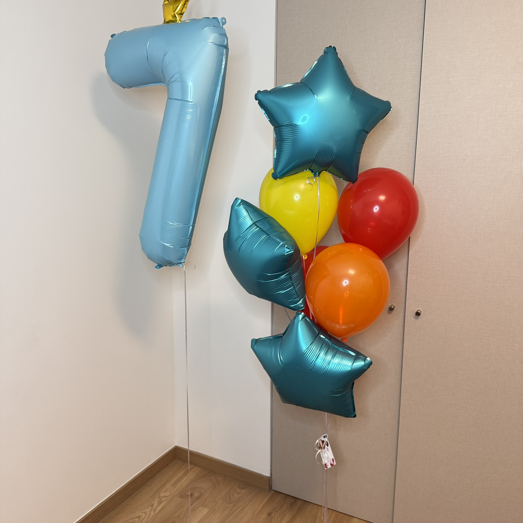 Globo Látex Naranja 30cm con Helio 2