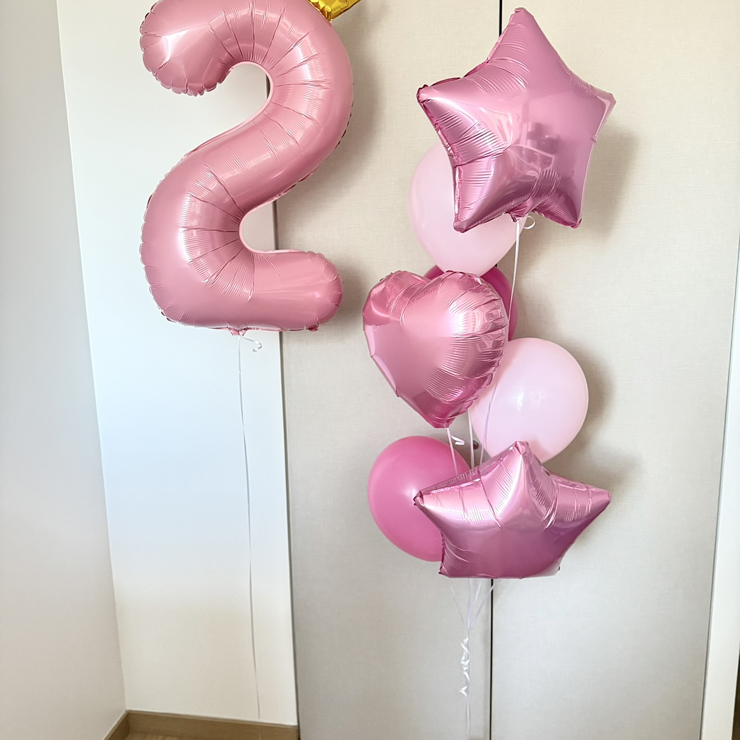 Globo Látex Rosado 30cm con Helio 2