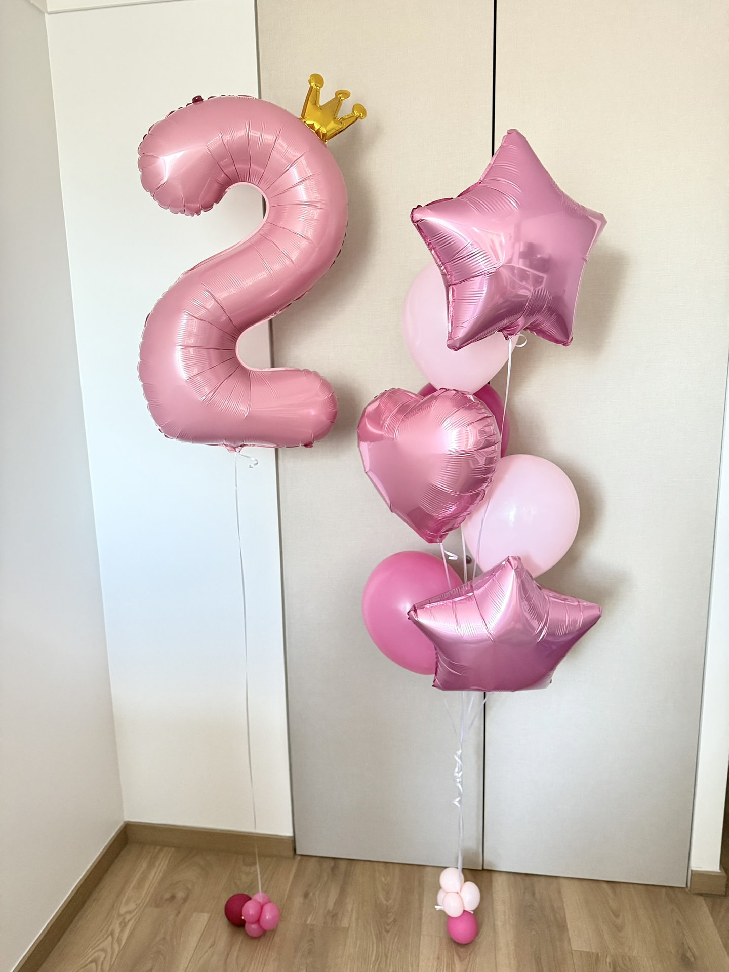 Globo Látex Rosado 30cm con Helio 2