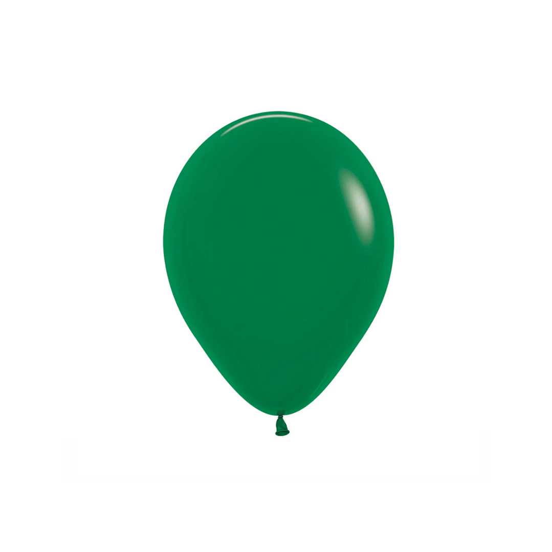 Globo Látex Verde 30cm con Helio 1