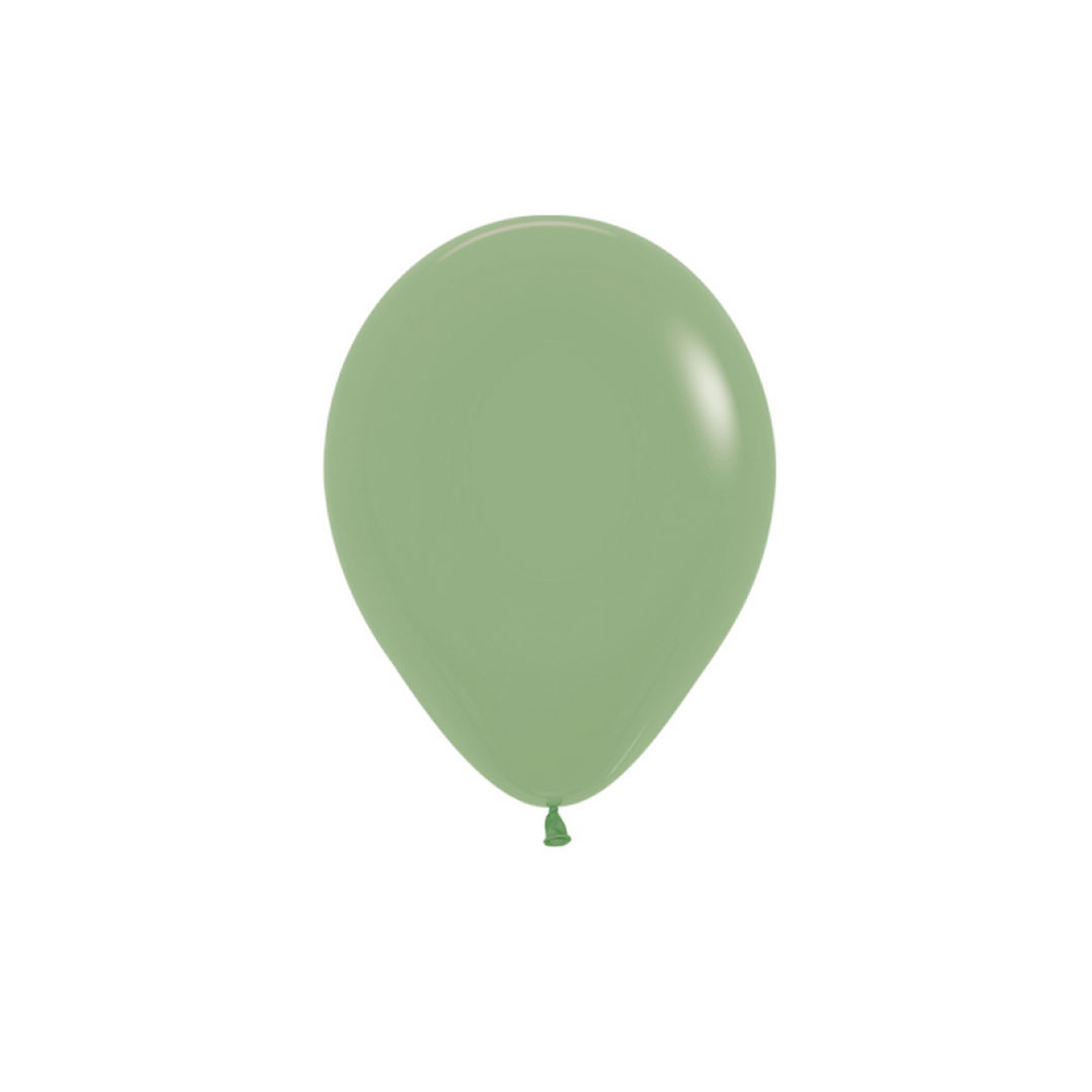 Globo Látex Verde Eucalipto 30cm con Helio 1