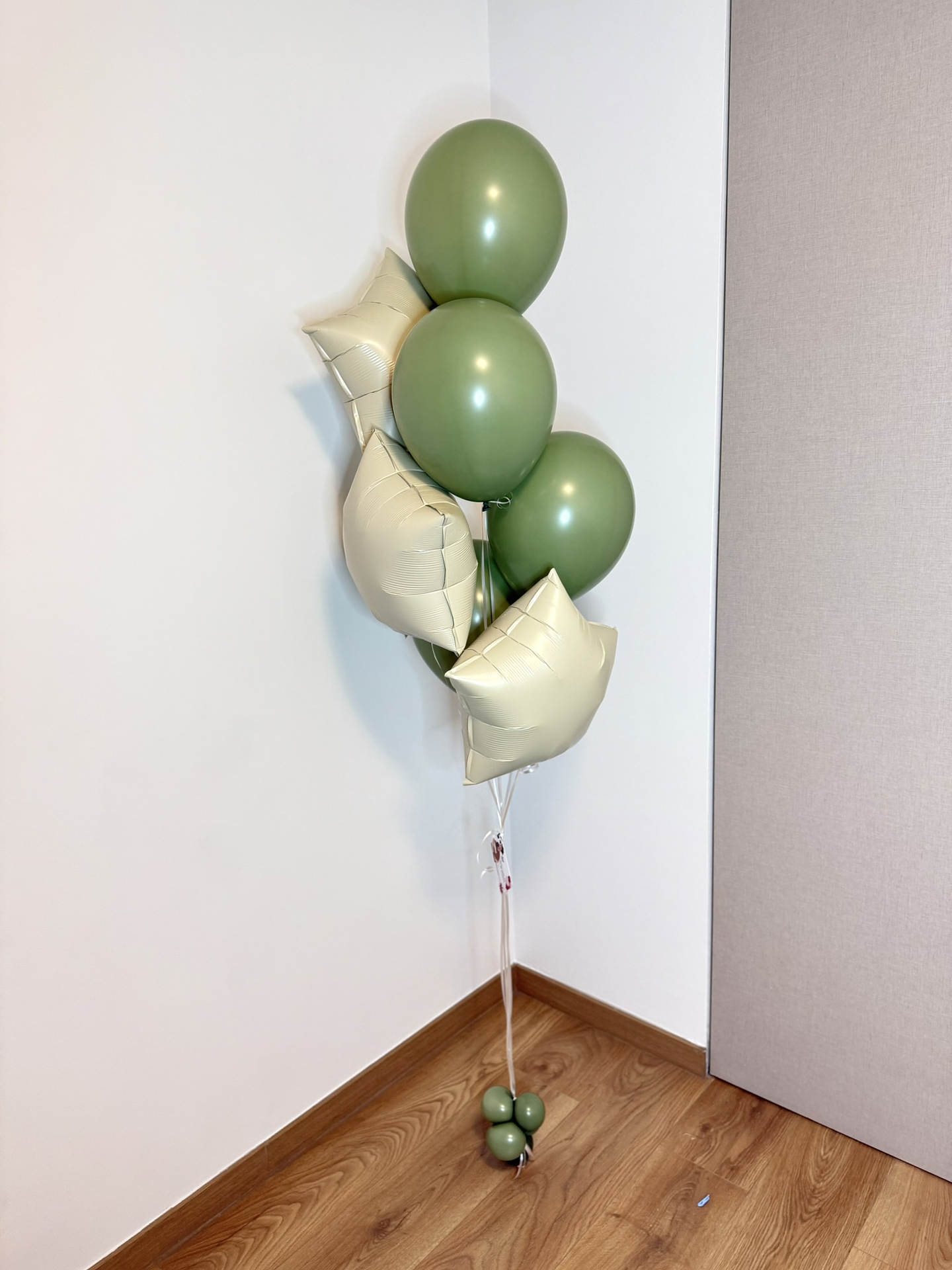 Globo Látex Verde Eucalipto 30cm con Helio 2