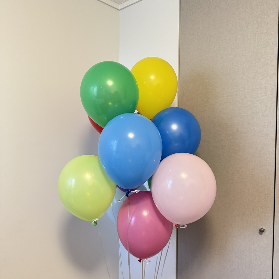 Globo Látex Azul Celeste 30cm con Helio 2