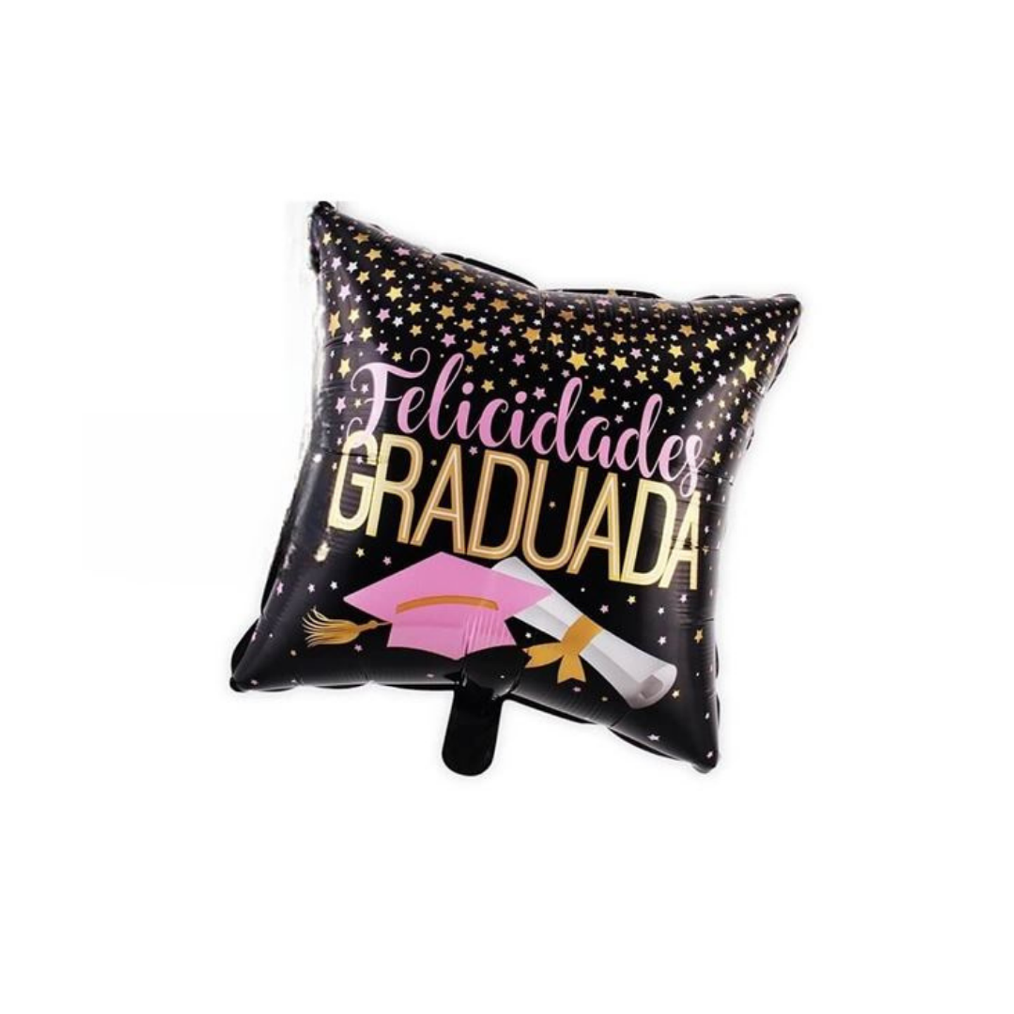 Globo Foil Metálico Felicidades Graduada 45cm con Helio 2