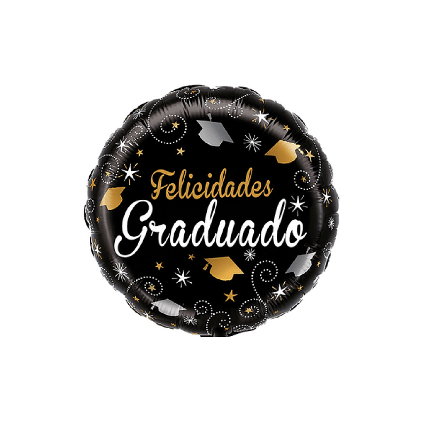Globo Foil Metálico Felicidades Graduado 45cm con Helio  1
