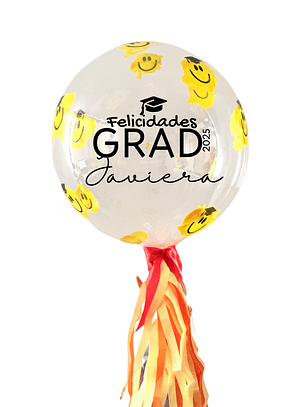 Globo burbuja personalizado con Helio Graduación